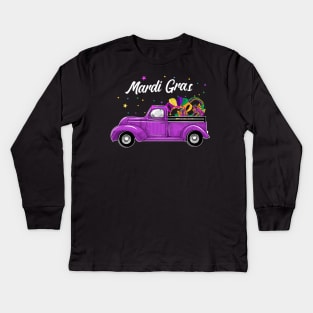 Mardi Gras Truck Mardi Gras Kids Long Sleeve T-Shirt